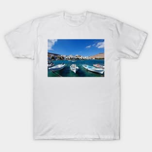 The small harbor in the fishing village Panormos in Tinos island, Greece T-Shirt